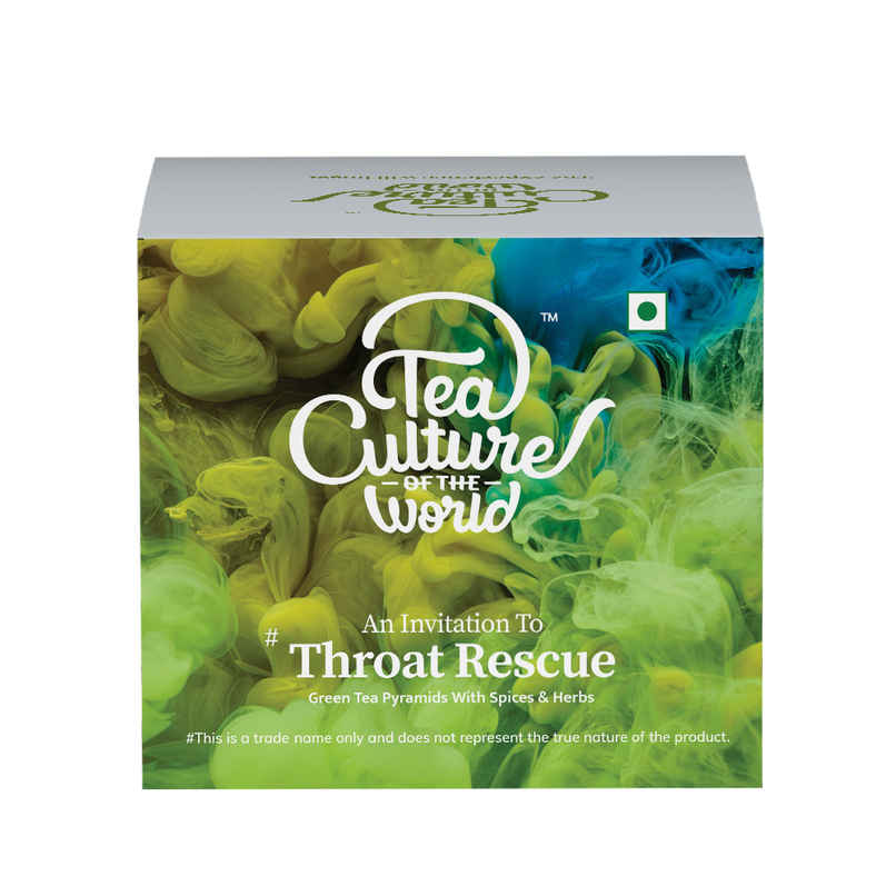 Tea Culture of The World Herbs and Spices Throat Rescue Green Tea Bags