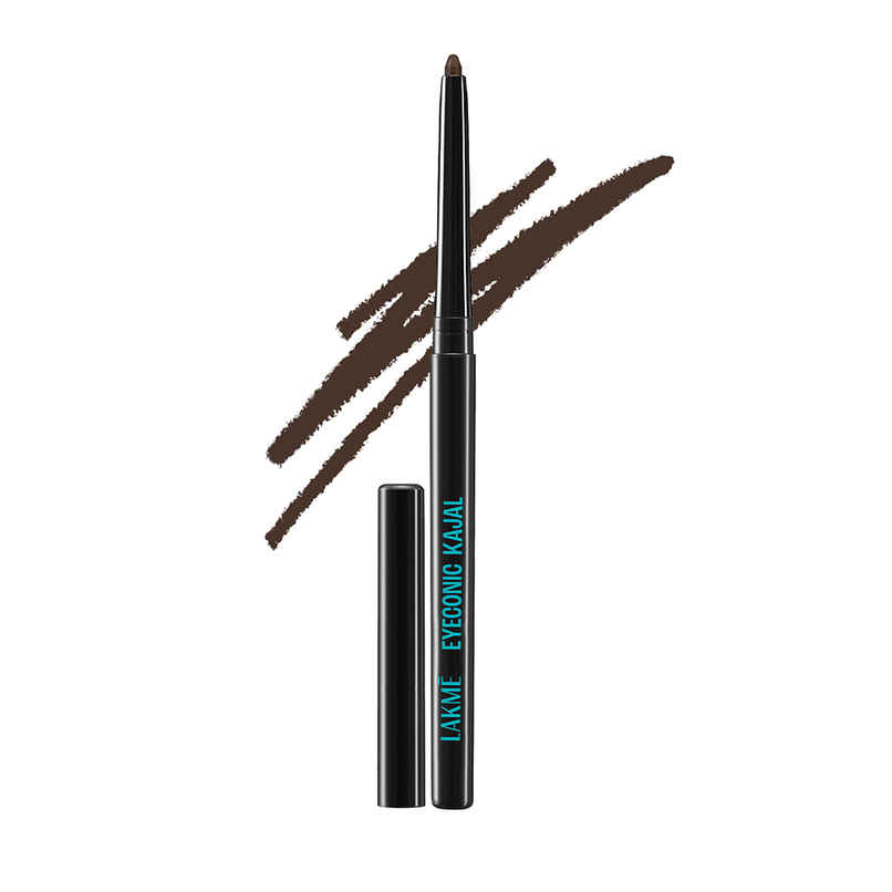 Lakme Eyeconic Kajal, Matte Kajal Pencil that lasts 24 Hrs, Classic Brown Lakme Eyeconic Kajal, Matte Kajal Pencil that lasts 24 Hrs, Classic Brown