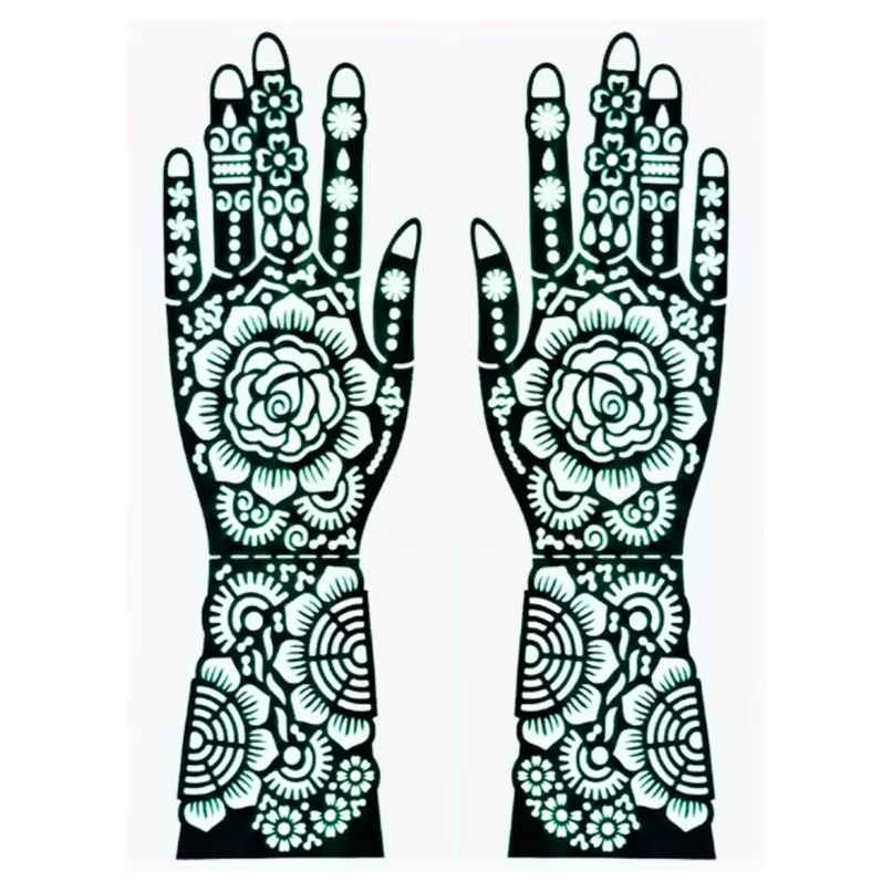 Mehendi Stencil | Mandala Flower | Easy Apply | Se7en