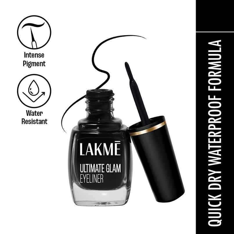 Lakme Ultimate Glam Eye Liner, Semi Matte, Black Lakme Ultimate Glam Eye Liner, Semi Matte, Black