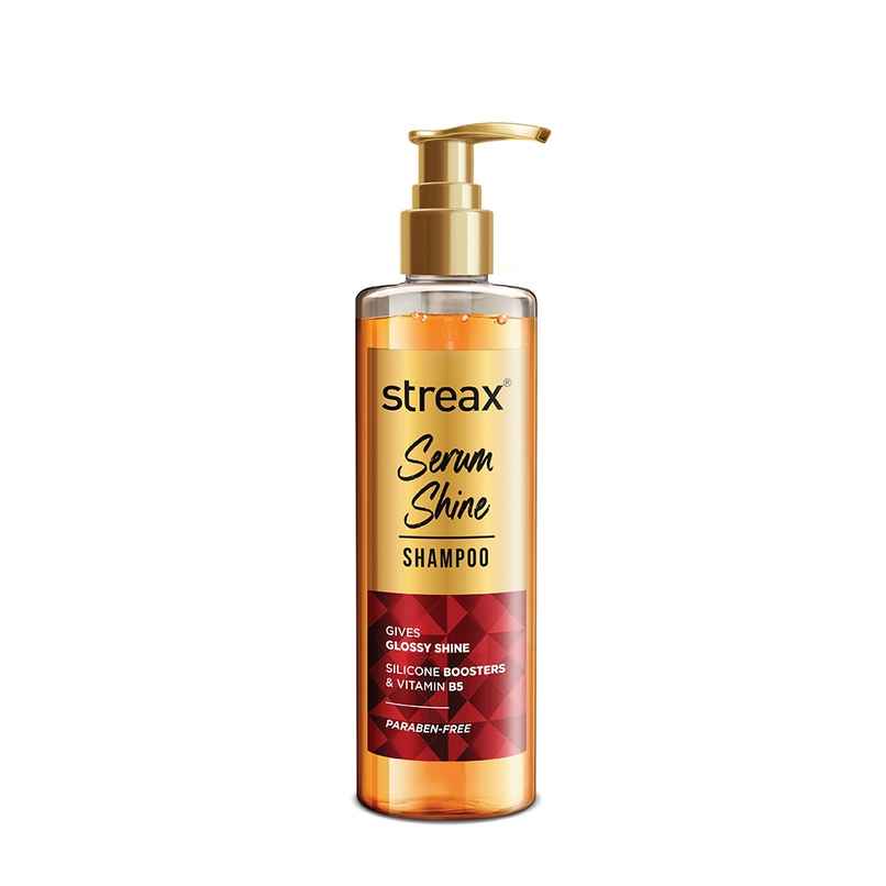 Streax Serum Shine Paraben Free Shampoo For Frizzy And Dry Hair With Silicon Boosters