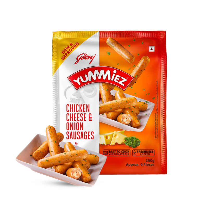 Yummiez Chicken Sausages - Cheese & Onion Yummiez Chicken Sausages - Cheese & Onion