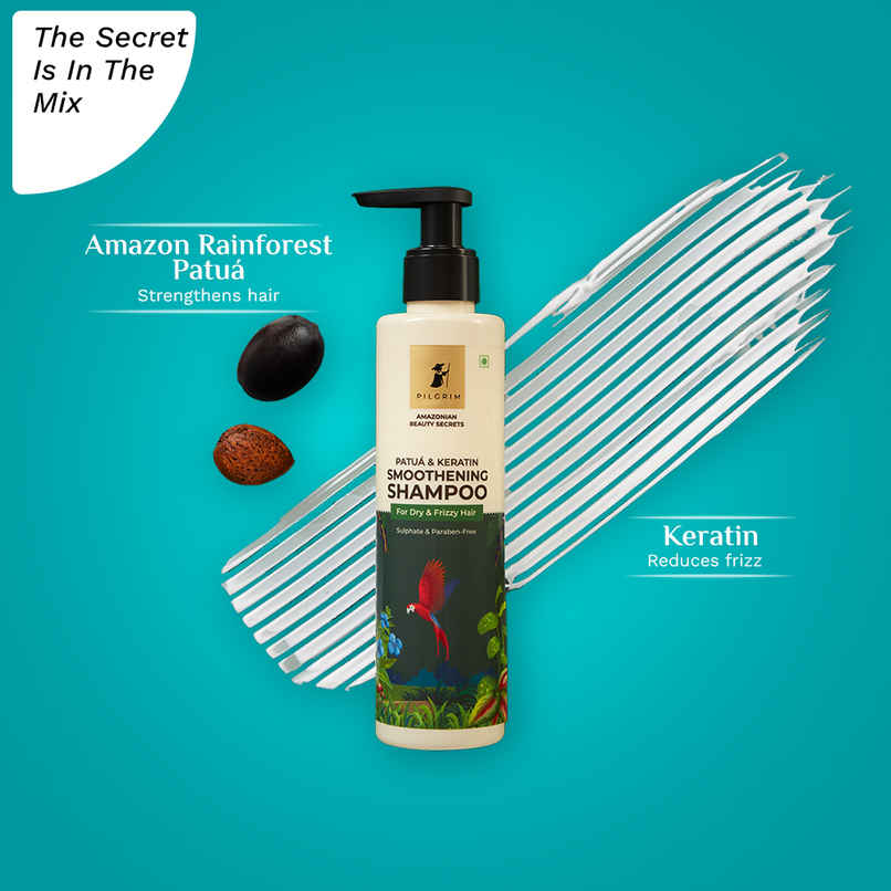 Pilgrim Patua & Keratin Hair Smoothening Shampoo For Dry & Frizzy Hair Pilgrim Patua & Keratin Hair Smoothening Shampoo For Dry & Frizzy Hair