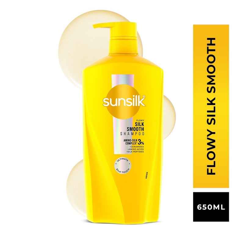 Sunsilk Flowy Silk Smooth Shampoo With Egg Protein Almond Oil & Vitamin C