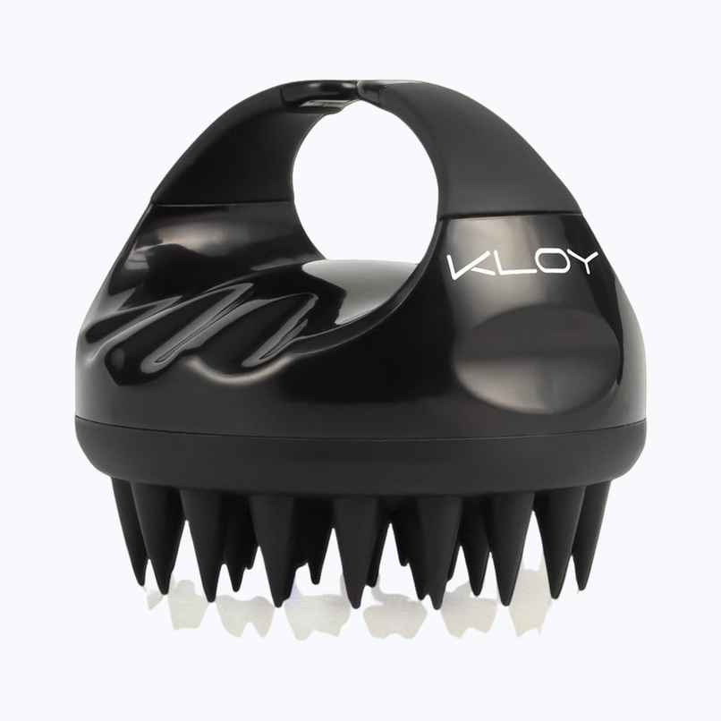 Hair Scalp Massager Shampoo Brush with Soft Silicone Bristles Manual Hair Massager for Blood Circulation Black