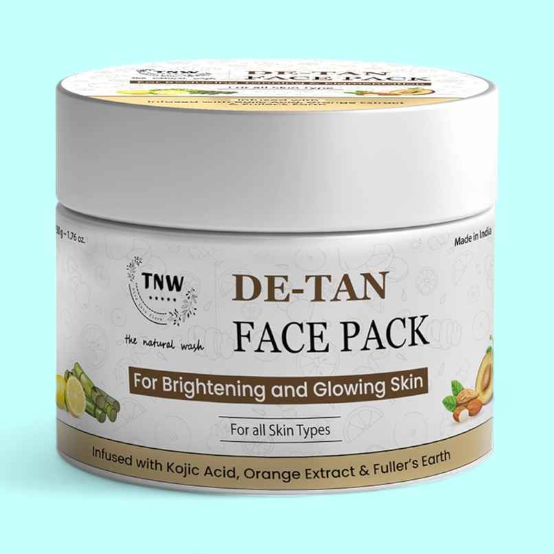 TNW The Natural Wash De-Tan Face Pack for Glowing Skin and Tan Removal with Orange Extract