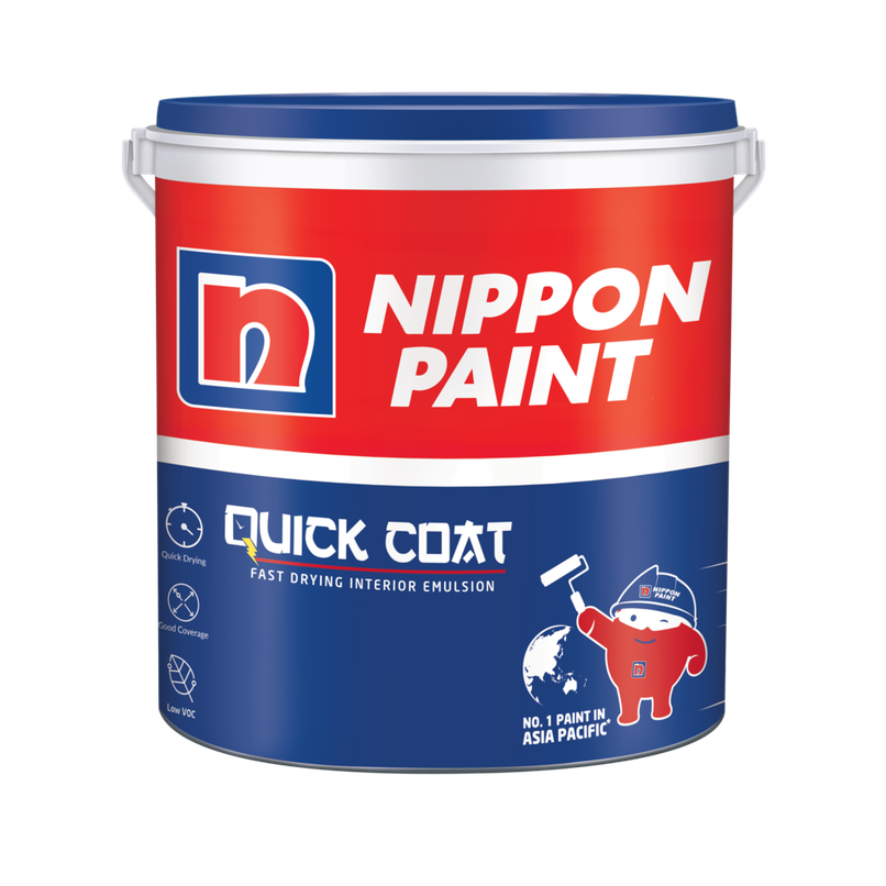 Nippon Paint Quick Coat 5kg | White Interior Paint | Smooth & Durable Finish