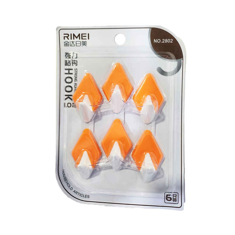 Chrome 2802 Self Adhesive Wall Hook | Set Of 6 - Assorted Chrome 2802 Self Adhesive Wall Hook | Set Of 6 - Assorted