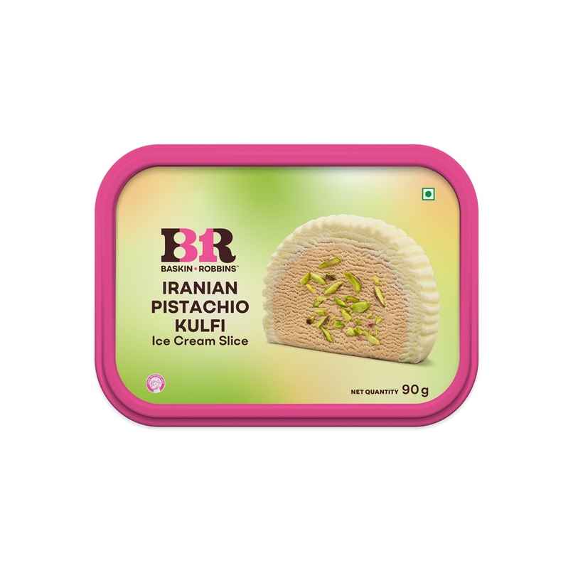 Baskin Robbins Iranian Pistachio Kulfi Ice Cream Cake Slice