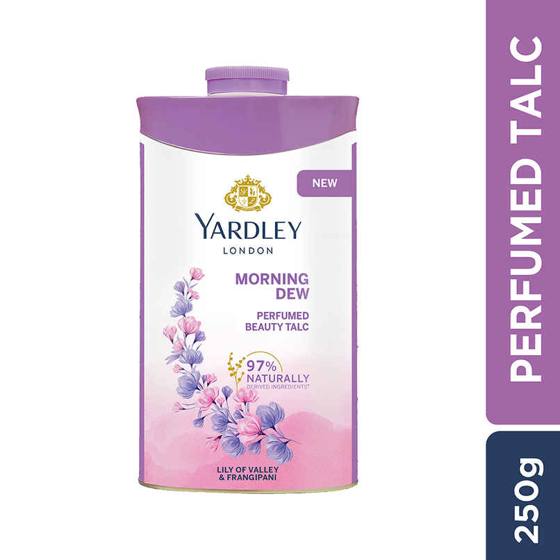 Yardley London Morning Dew Perfumed Talcum Powder For Women - Naturally Derived