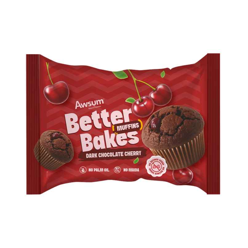 Awsum Better Bake Chocolate Cherry Muffin