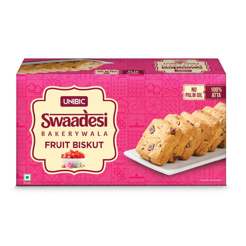 UNIBIC Swaadesi Fruit Bakery Biscuits | No Maida And No Palm Oil