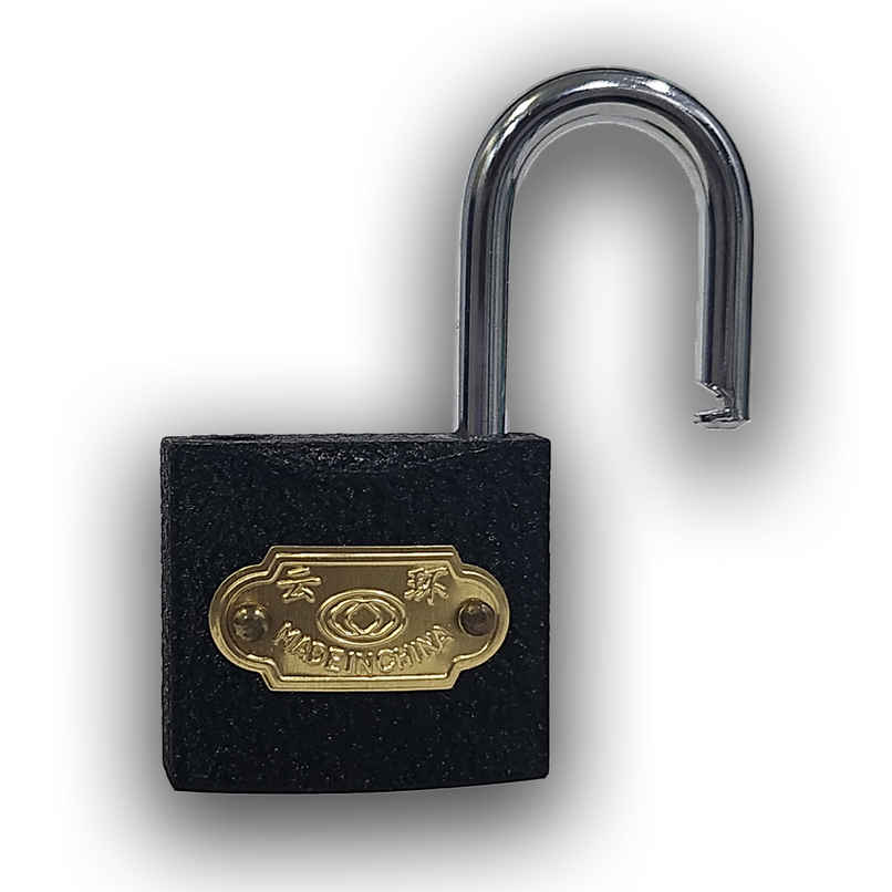 Chrome 30Mm Pad Lock Black