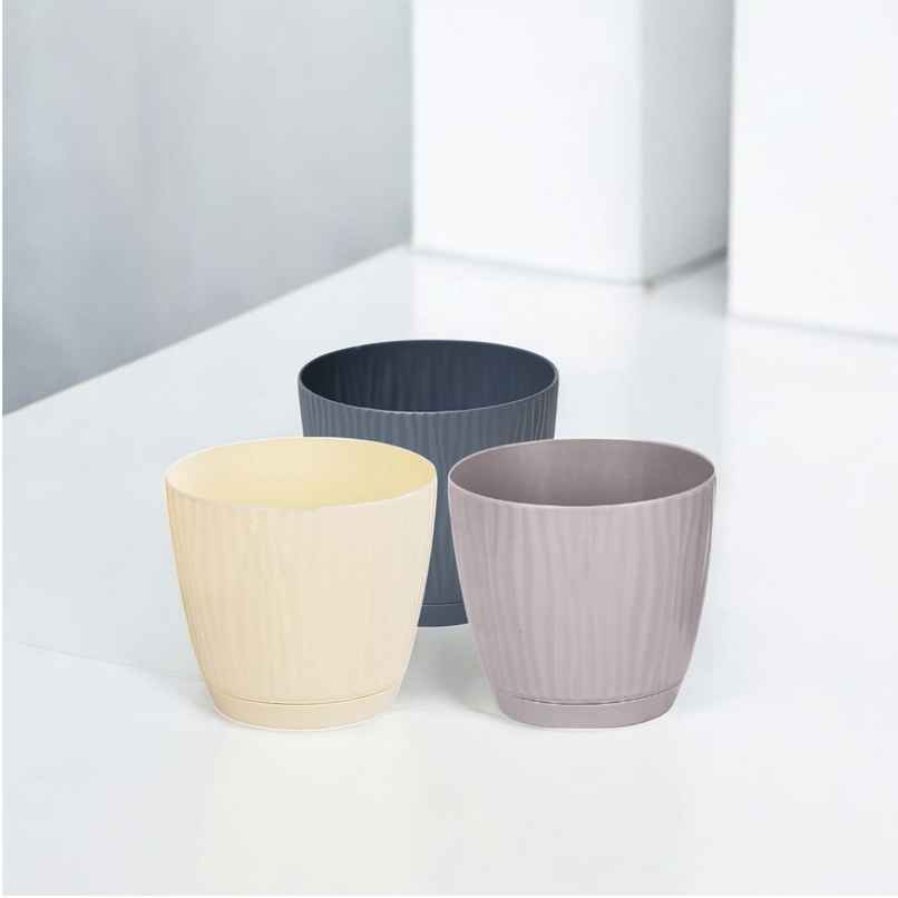 Nurturing Green - Self Watering Pots | Set of 3 | Assorted | Size: 14cm x 12.5cm Nurturing Green - Self Watering Pots | Set of 3 | Assorted | Size: 14cm x 12.5cm