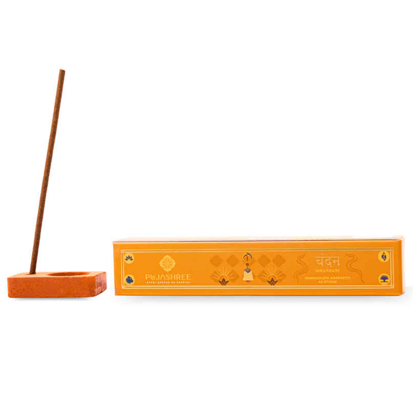 Pujashree Bambooless Agarbatti Chandan | 4 Inches