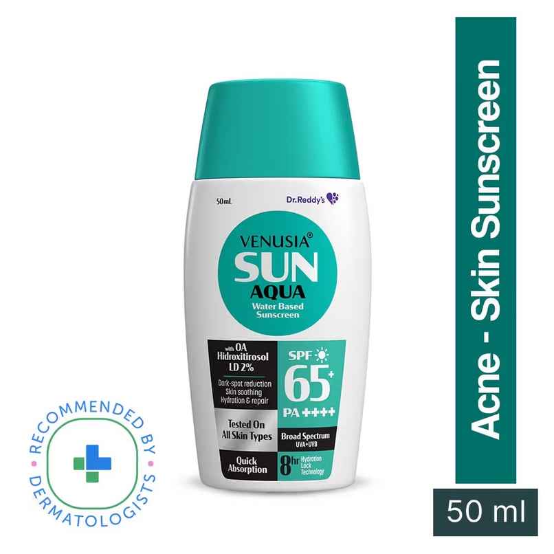 Venusia Water Based Sunscreen | 8Hrs Hydration Lock | UVA-B Protection | No White Cast