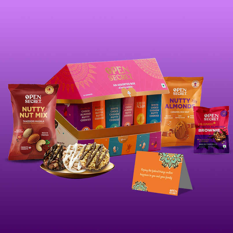 Open Secret Chocolate, Brownie and Flavoured Dry Fruits Gift Hamper