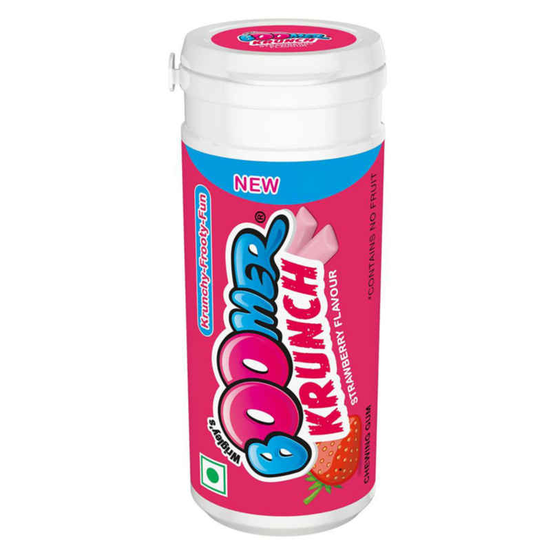 Boomer Krunch Strawberry Flavour Chewing Gum Tube