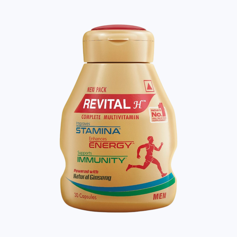 Revital Men Multivitamin with Calcium & Ginseng for Immunity, Strong Bones & Energy (30 Capsules) Revital Men Multivitamin with Calcium & Ginseng for Immunity, Strong Bones & Energy (30 Capsules)