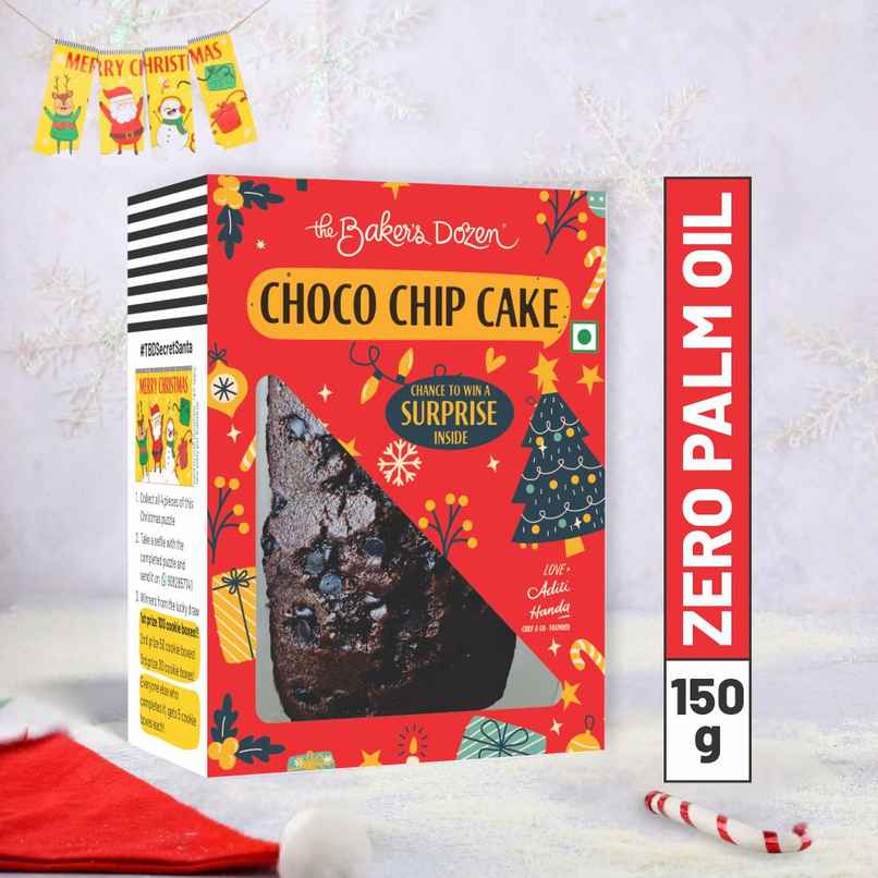 The Baker's Dozen Chocochip Cake No Palm Oil Loaded with Dark Chocolate Chips The Baker's Dozen Chocochip Cake No Palm Oil Loaded with Dark Chocolate Chips