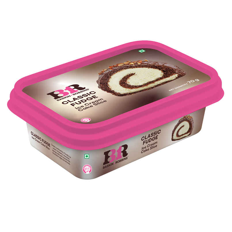 Baskin Robbins Classic Fudge Ice Cream Roll Cake Slice Baskin Robbins Classic Fudge Ice Cream Roll Cake Slice