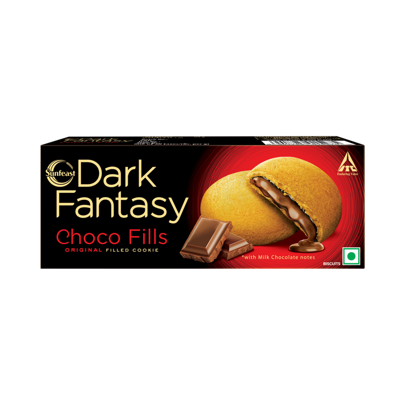 Sunfeast Dark Fantasy Choco Fills, Original Filled Cookies with Choco Crème | Perfect Snack