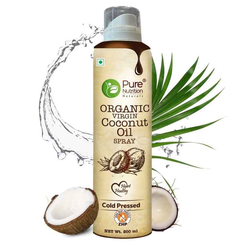 Pure Nutrition Organic Extra Virgin Coconut Oil Spray | Edible And Cold Pressed | Ideal For Cooking Pure Nutrition Organic Extra Virgin Coconut Oil Spray | Edible And Cold Pressed | Ideal For Cooking
