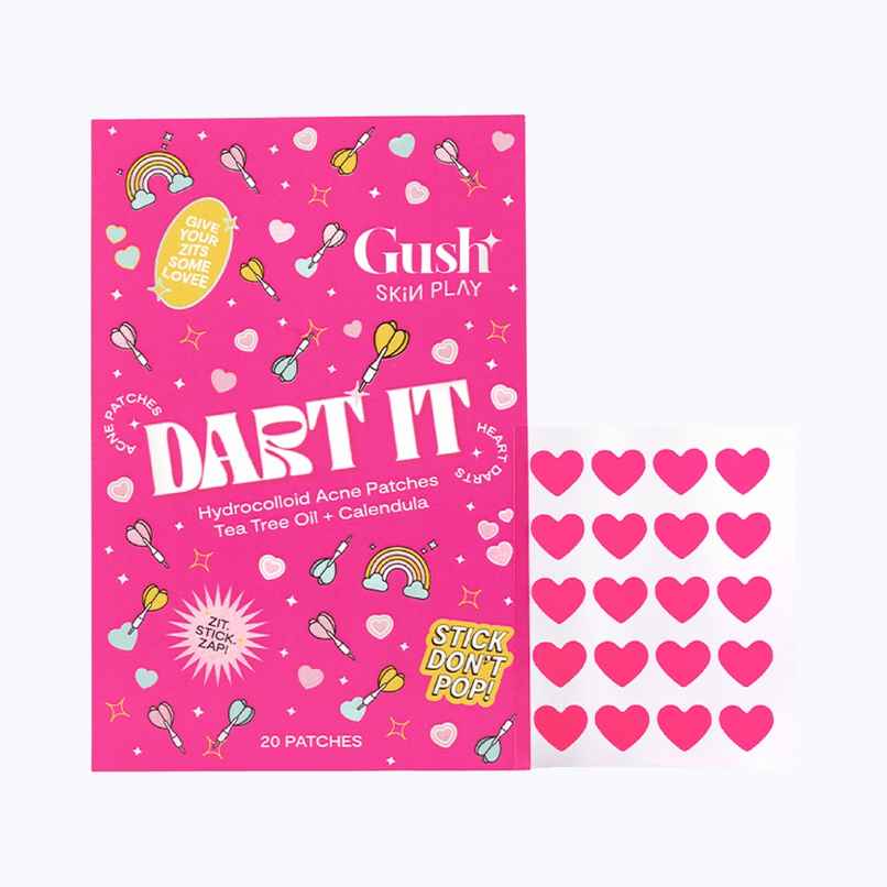 Gush Beauty Dart It Hydrocolloid Pimple Patches | For Healing Acne, Zits and Blemishes | Pink Heart Gush Beauty Dart It Hydrocolloid Pimple Patches | For Healing Acne, Zits and Blemishes | Pink Heart
