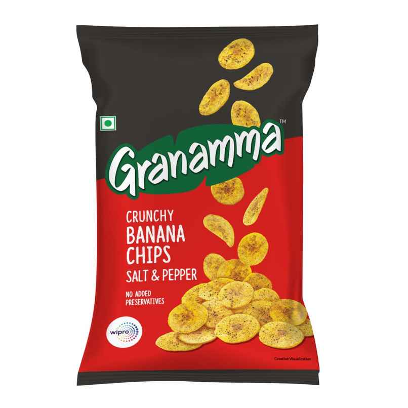 Granamma Banana Chips Salt & Pepper - No Added Preservatives Granamma Banana Chips Salt & Pepper - No Added Preservatives