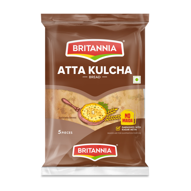 Britannia Atta Kulcha Bread (5 pcs)