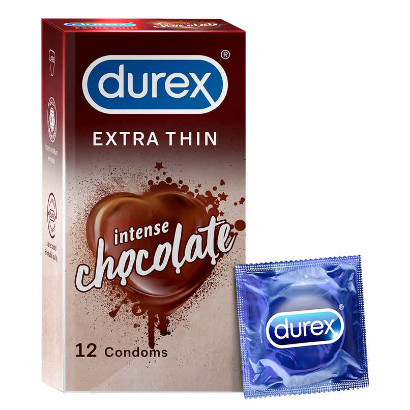 Durex Extra Thin Intense Chocolate Flavoured Condoms Durex Extra Thin Intense Chocolate Flavoured Condoms