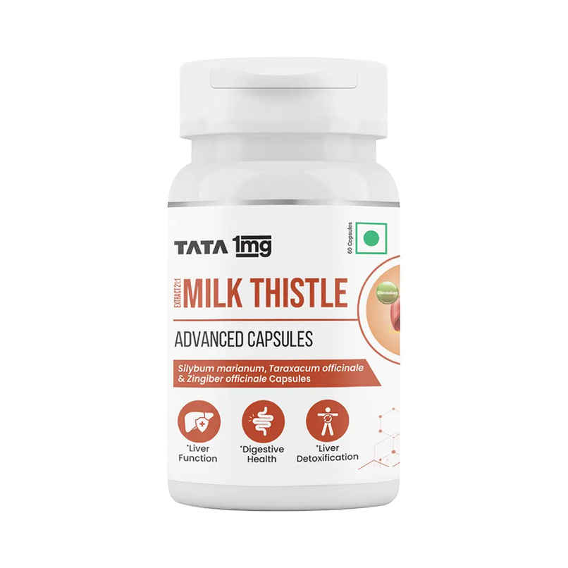 Tata 1mg Milk Thistle VEG Capsule Pack Of 60 Capsules Tata 1mg Milk Thistle VEG Capsule Pack Of 60 Capsules