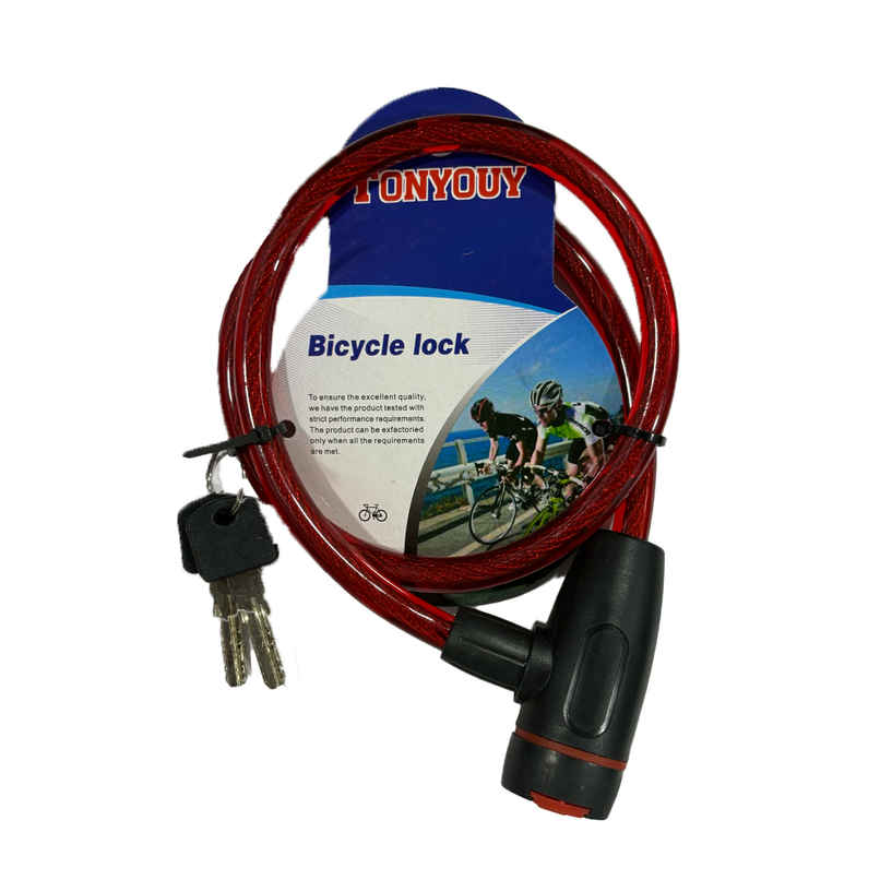 Chrome Thick Cable Lock For Bikes,Helmet Luggage Bicycle Lock With 2 Keys - Assorted Chrome Thick Cable Lock For Bikes,Helmet Luggage Bicycle Lock With 2 Keys - Assorted