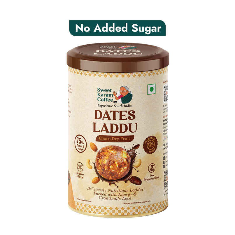 Sweet Karam Coffee Dates Laddu - Choco Dryfruit - No Preservatives