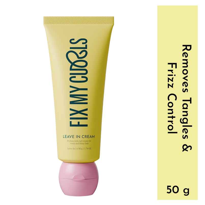 Fix My Curls Leave In Cream| With Jojoba Oil, For Curly, & Frizzy Hair| Silicone Free Hair Cream