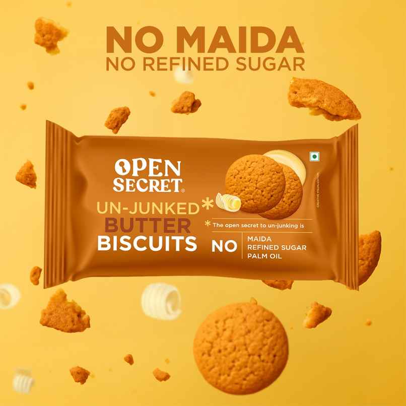 Open Secret Zero Maida Butter Millet Biscuit | Healthy Snacks with Zero Refined Sugar & No Palm Oil