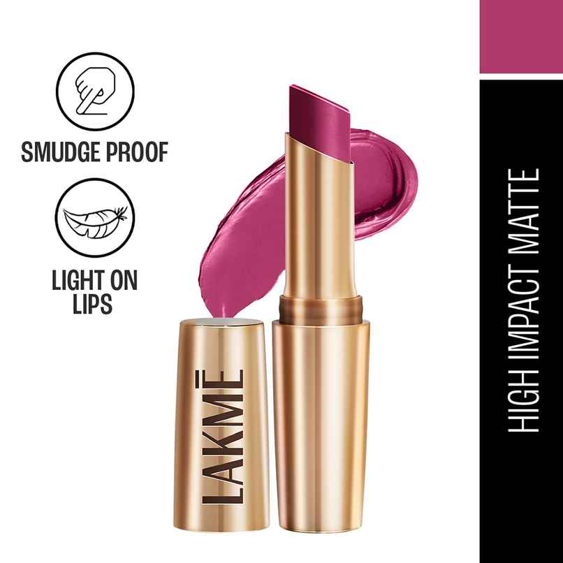 Lakme 9to5 Powerplay Priming Matte Lipstick, Lasts 16hrs, Plum Pick Lakme 9to5 Powerplay Priming Matte Lipstick, Lasts 16hrs, Plum Pick