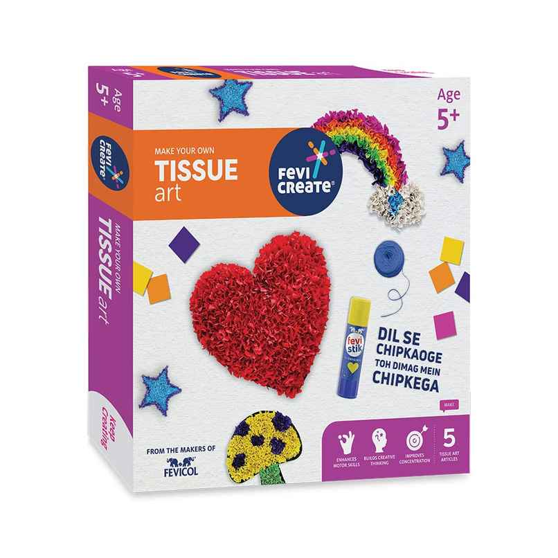 Fevicreate Tissue Art Kit 5 Exciting Templates Art & Craft Diy Kit Fevicreate Tissue Art Kit 5 Exciting Templates Art & Craft Diy Kit