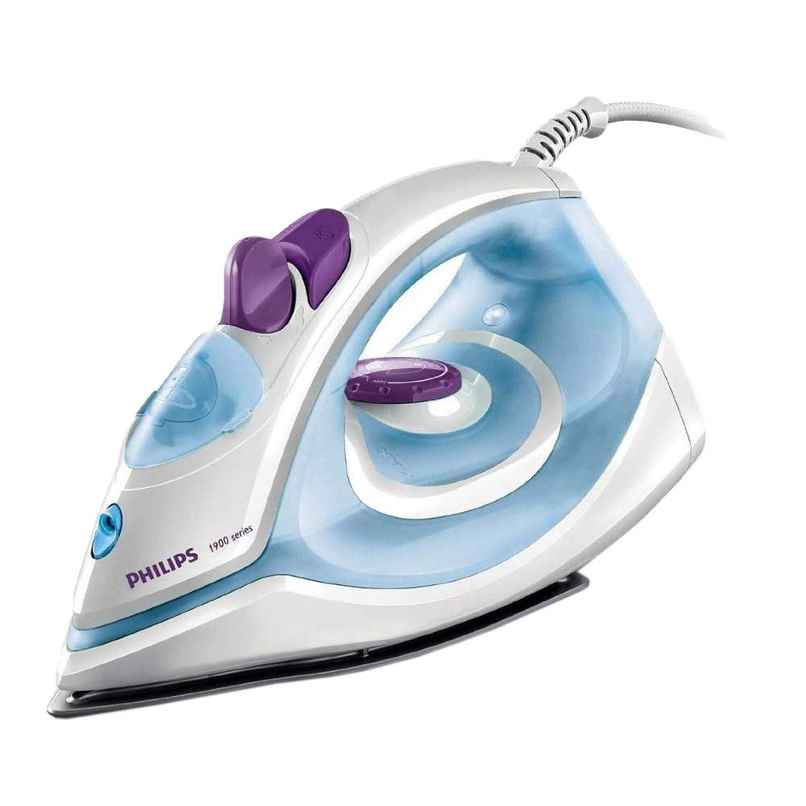 Philips GC1905/21 Steam Iron , 1300 W Quick heat-up, non-stick soleplate, Powerful 17gm/min steam output - Blue