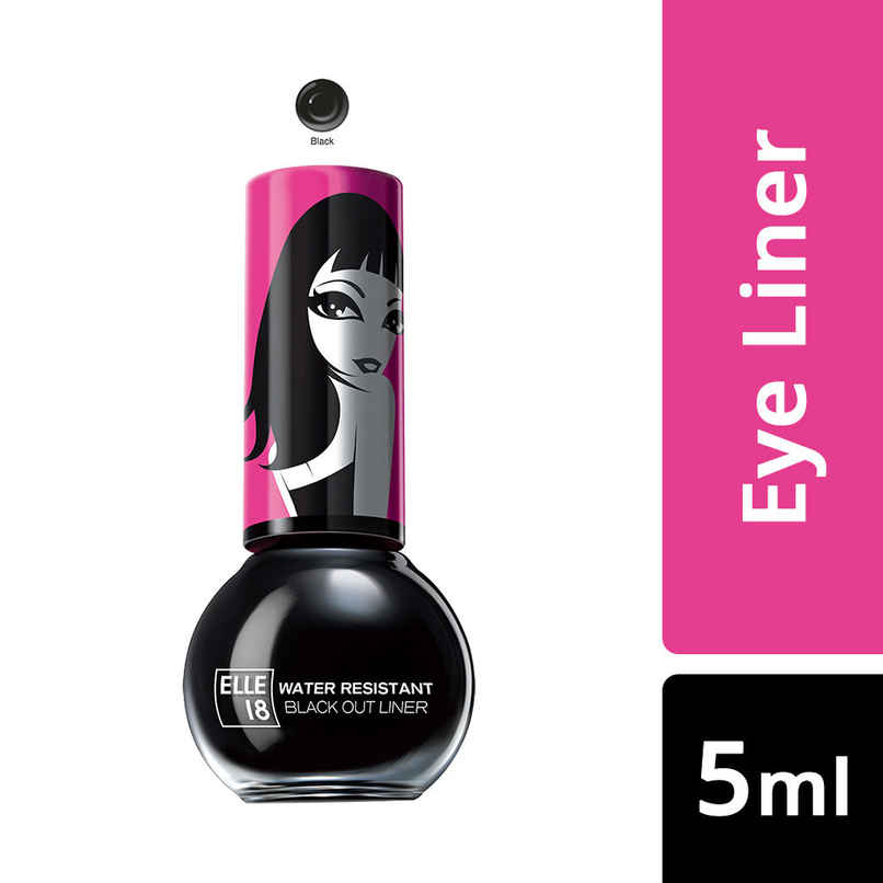 Elle 18 Water Resistant Black Out Eye Liner - Black Elle 18 Water Resistant Black Out Eye Liner - Black