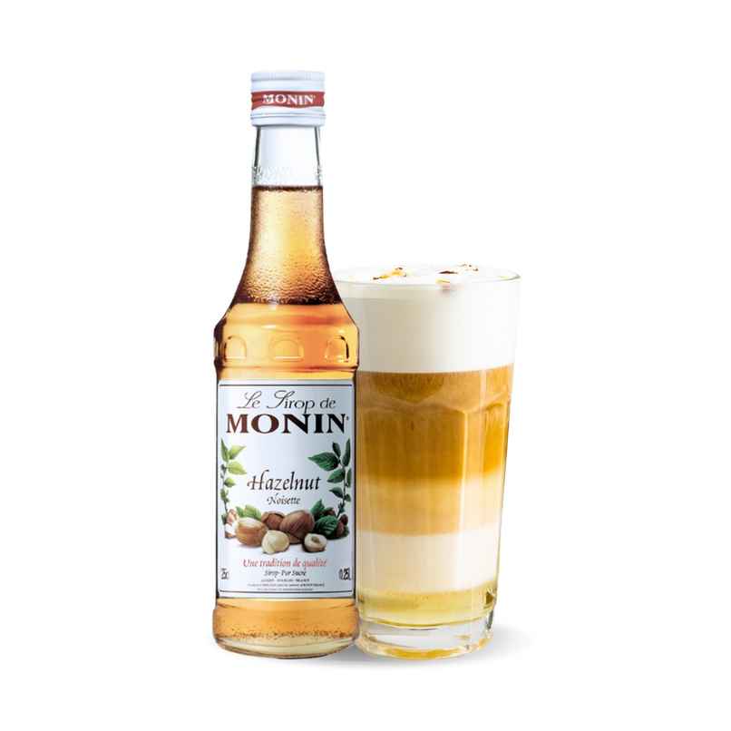 Monin Hazelnut NAT Syrup for Coffee,Shakes and Mocktails
