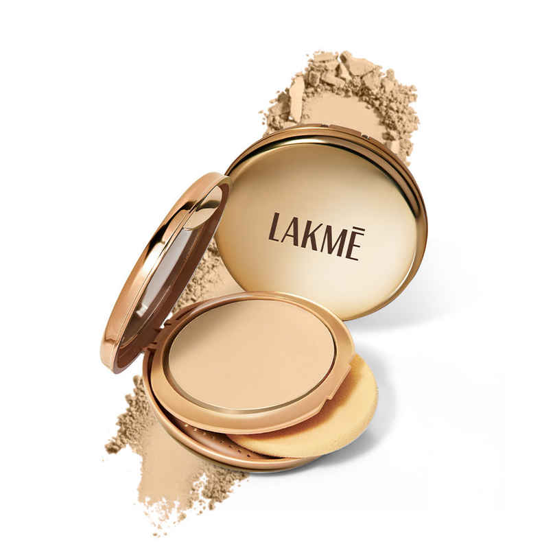 Lakme 9To5 Unreal Dual Cover Pressed Powder 2 In 1 Compact + Foundation - 10 Ivory Lakme 9To5 Unreal Dual Cover Pressed Powder 2 In 1 Compact + Foundation - 10 Ivory