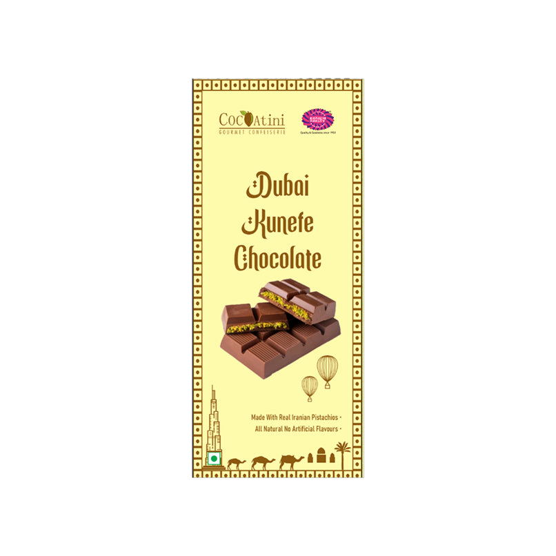 Karachi Bakery Dubai Kunefe/Kunafa Milk Chocolate Bar Karachi Bakery Dubai Kunefe/Kunafa Milk Chocolate Bar