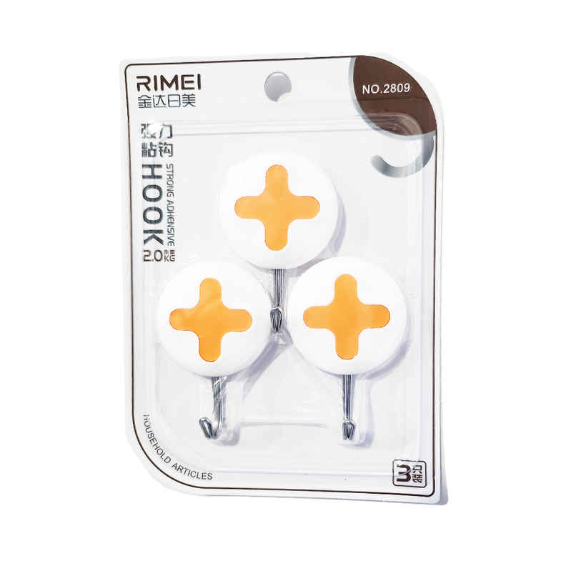 Chrome 2809 Self Adhesive Wall Hook | Set Of 3 - Assorted Chrome 2809 Self Adhesive Wall Hook | Set Of 3 - Assorted