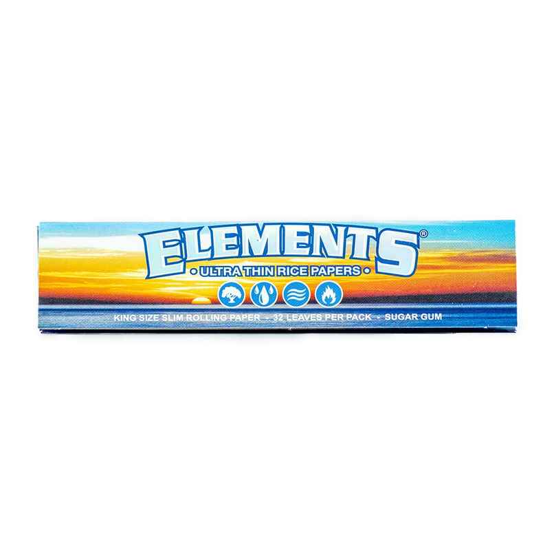 Elements King Size Slim Rolling Papers - 32 Leaves/Pack