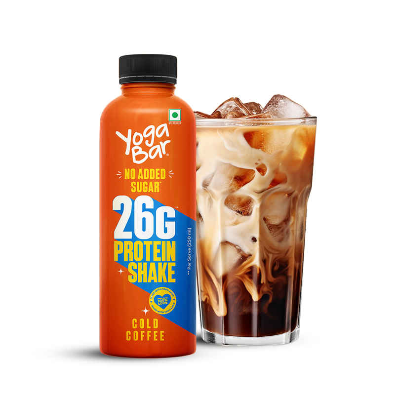 Yoga Bar 26g Protein Shake Cold Coffee |Protein Milkshake with No Added Sugar