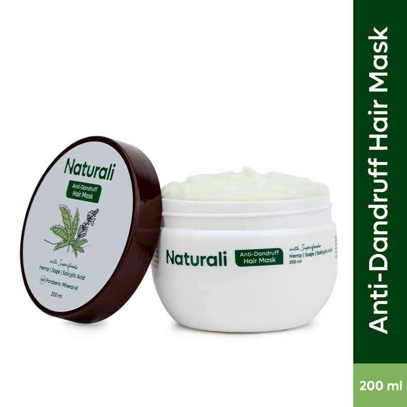 Naturali Anti-Dandruff Hair Mask - Hemp | Sage | Salicylic Acid | Clarifies Scalp Naturali Anti-Dandruff Hair Mask - Hemp | Sage | Salicylic Acid | Clarifies Scalp