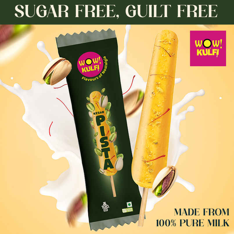 Wow! Kesar Pista Kulfi - Sugar Free