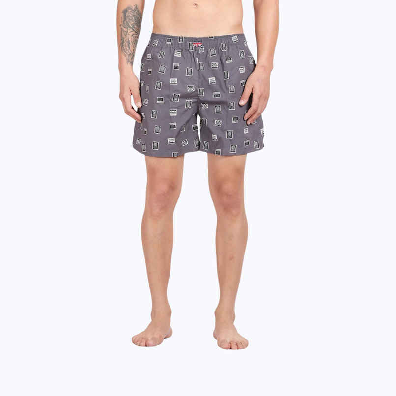 Pepe Jeans Men's Printed Dark Grey Boxer - XL