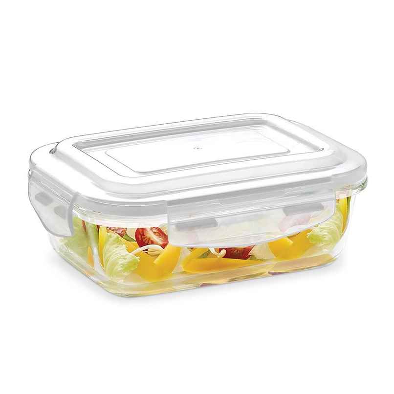 Borosil Klip N Store Storage Container With Airtight Lid (640 ml) | Borosilicate Glass Borosil Klip N Store Storage Container With Airtight Lid (640 ml) | Borosilicate Glass